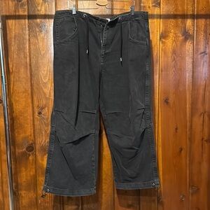 ASOS Black Denim Drawstring Pants Versatile and Stylish